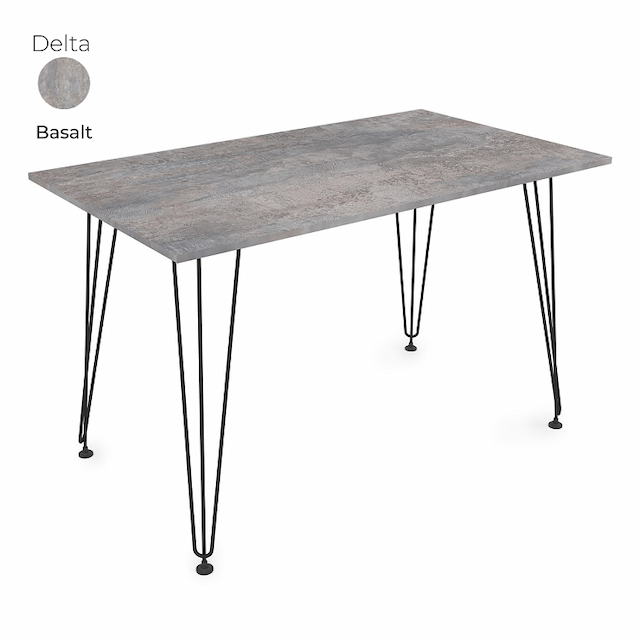 Стол обеденный прямоугольный Алсав 21Delta.008 Basalt