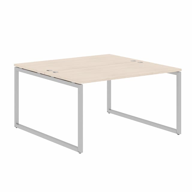 Стол 2-х местный Skyland XQWST 1414 бук тиара/алюминий 1400х1406х750