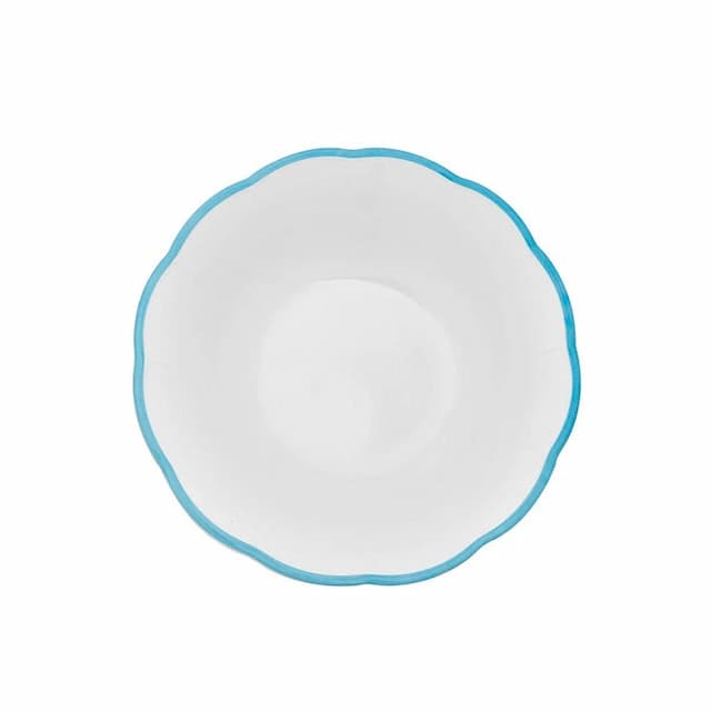 Салатник с цветным кантом (голубой) Ø 30 см Bitossi Petalo PET00318 Bordo azzurro