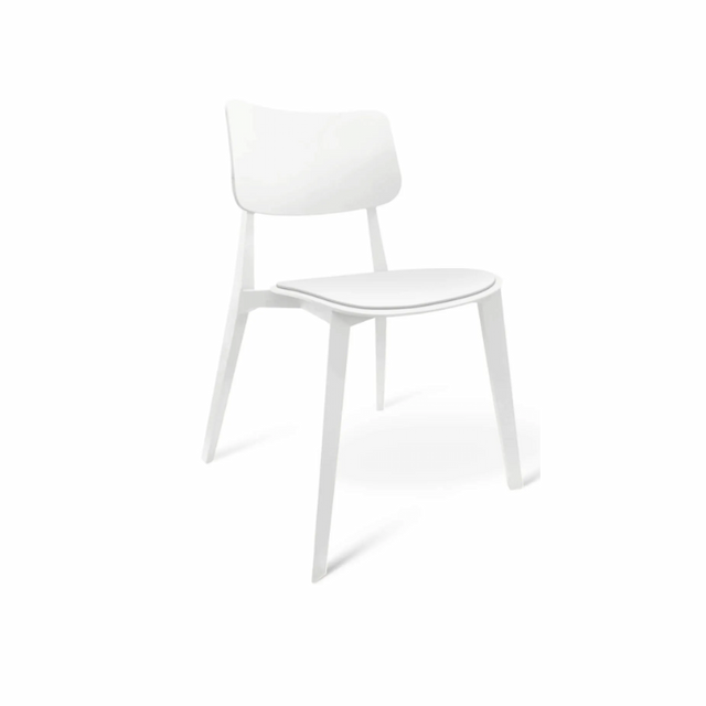 Стул пластиковый Клен SHT-S110-Р шеф140/2 с жестким сиденьем (белый)