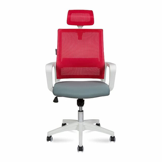 Кресло офисное Norden Бит 815AW-AF08-T58 (красная сетка / темно серая ткань)