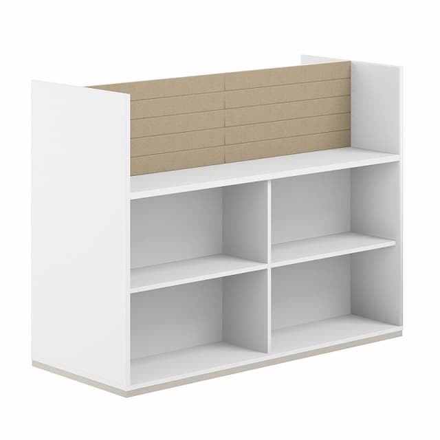 Стеллаж-комбо 1438 двухсторонний Norden Allegro AG.255.100.665.BG с экраном тканевым высоким