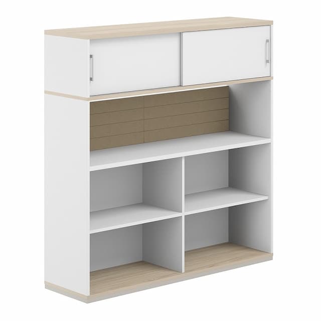 Стеллаж-комбо 1438 односторонний Norden Allegro AG.252.330.652.BG с антресолью и экраном тканевым низким